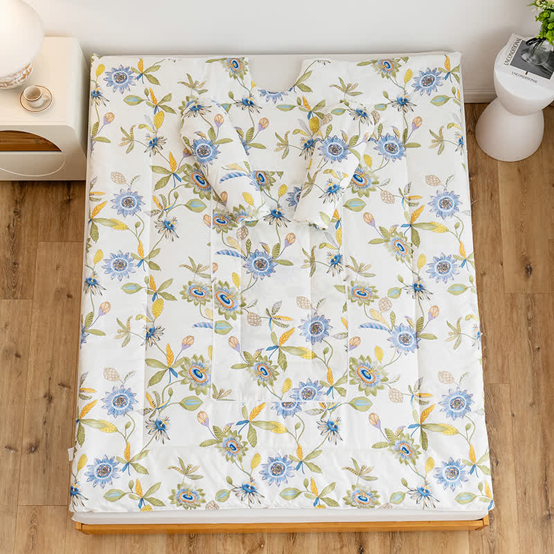 Floral Portable Pillow Quilt with Sleeves - image 7