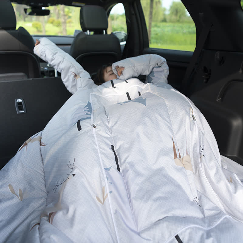 Functional Portable Pillow Quilt With Sleeves - image 2