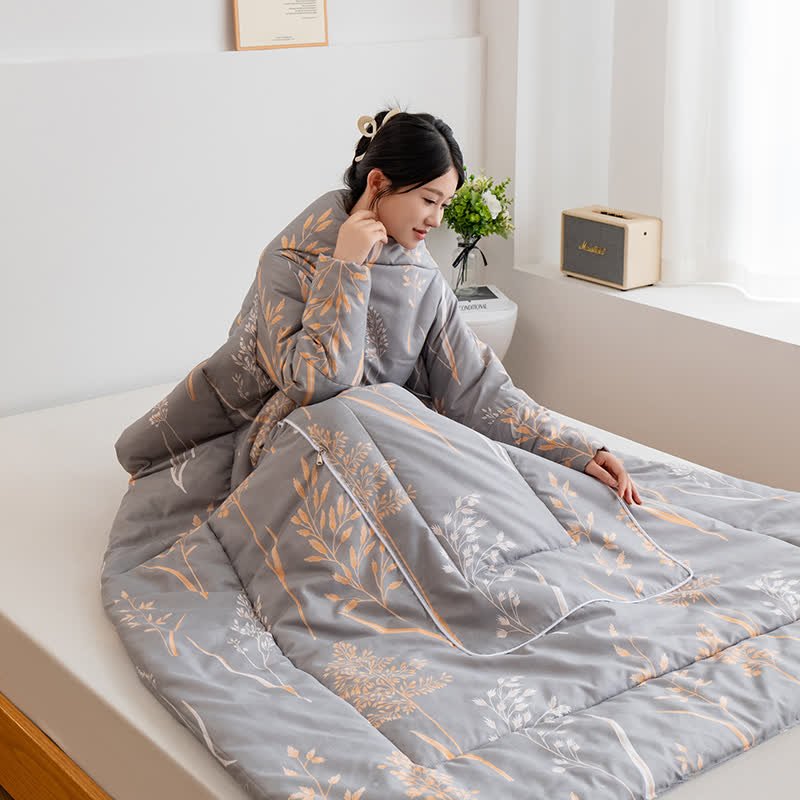 Pastoral Portable Pillow Wearable Quilt With Sleeves - image 3