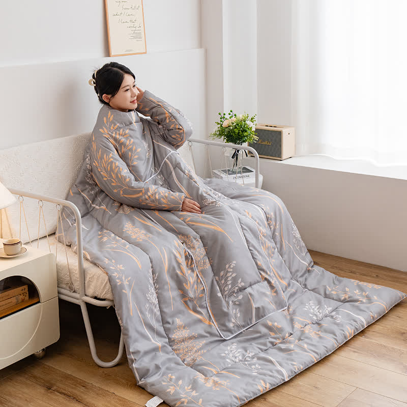 Pastoral Portable Pillow Wearable Quilt With Sleeves - image 1