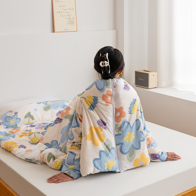 Refresh Floral Portable Pillow Wearable Quilt - image 5