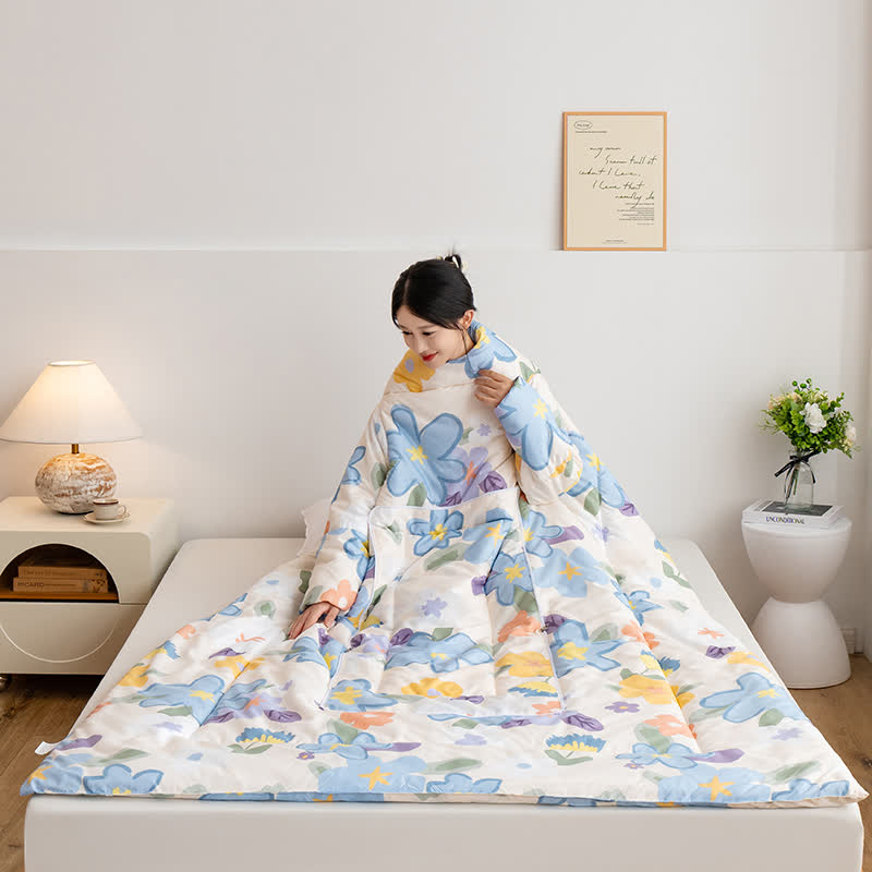 Refresh Floral Portable Pillow Wearable Quilt - image 2