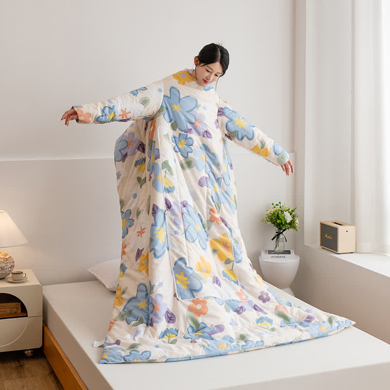 Refresh Floral Portable Pillow Wearable Quilt - image 3