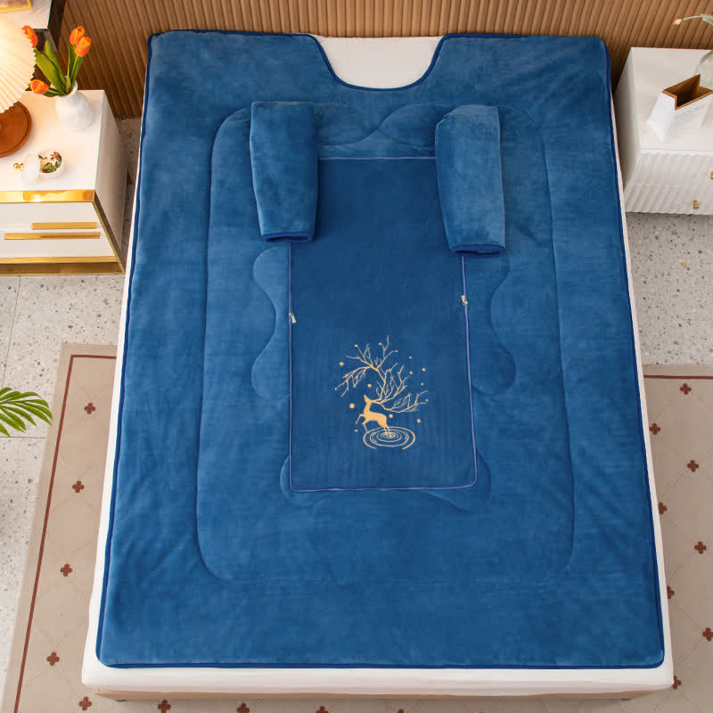 Solid Color Fleece Pillow Wearable Quilt - image 6