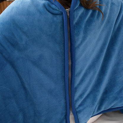 Solid Color Fleece Pillow Wearable Quilt - image 8