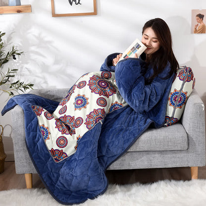 Retro Fleece Functional Pillow Wearable Quilt - image 4