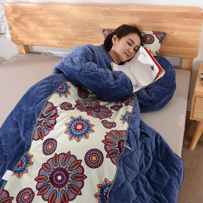 Retro Fleece Functional Pillow Wearable Quilt - image 7