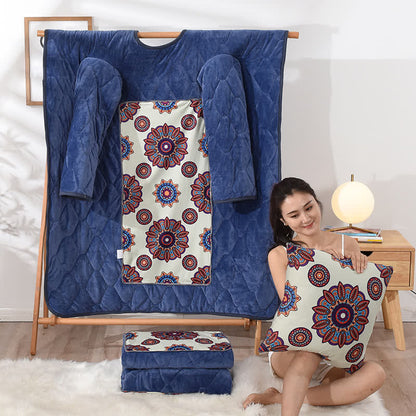 Retro Fleece Functional Pillow Wearable Quilt - image 2
