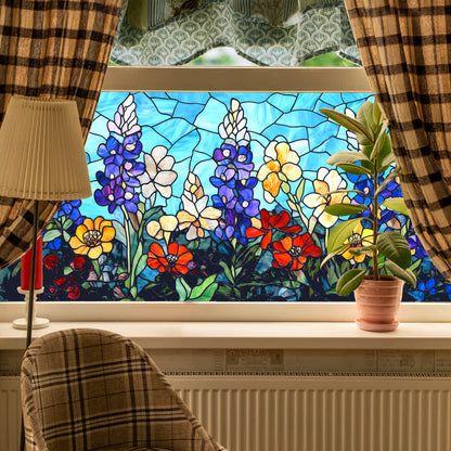 Removable Non-Adhesive Stained Glass Window Film - image 1