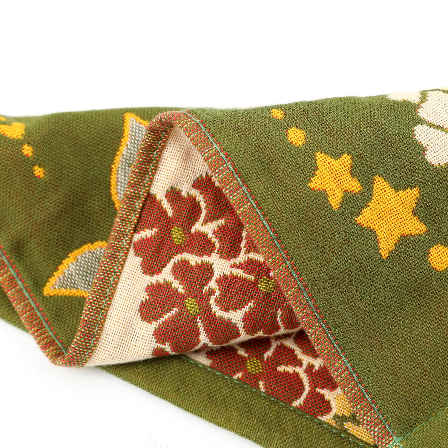 Cotton Gauze Jacquard Retro Floral Kitchen Towel - image 6