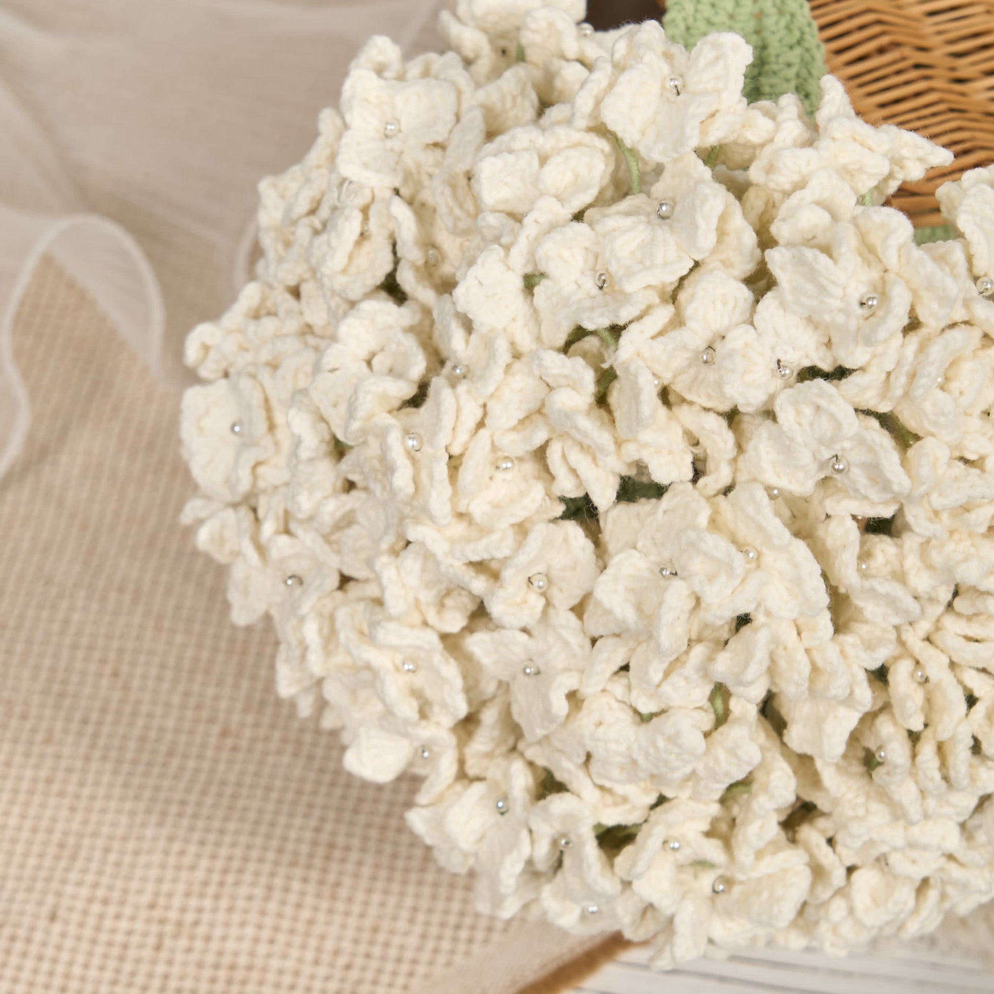 Crochet Hydrangea Bouquet Home Decor Ornament - image 5
