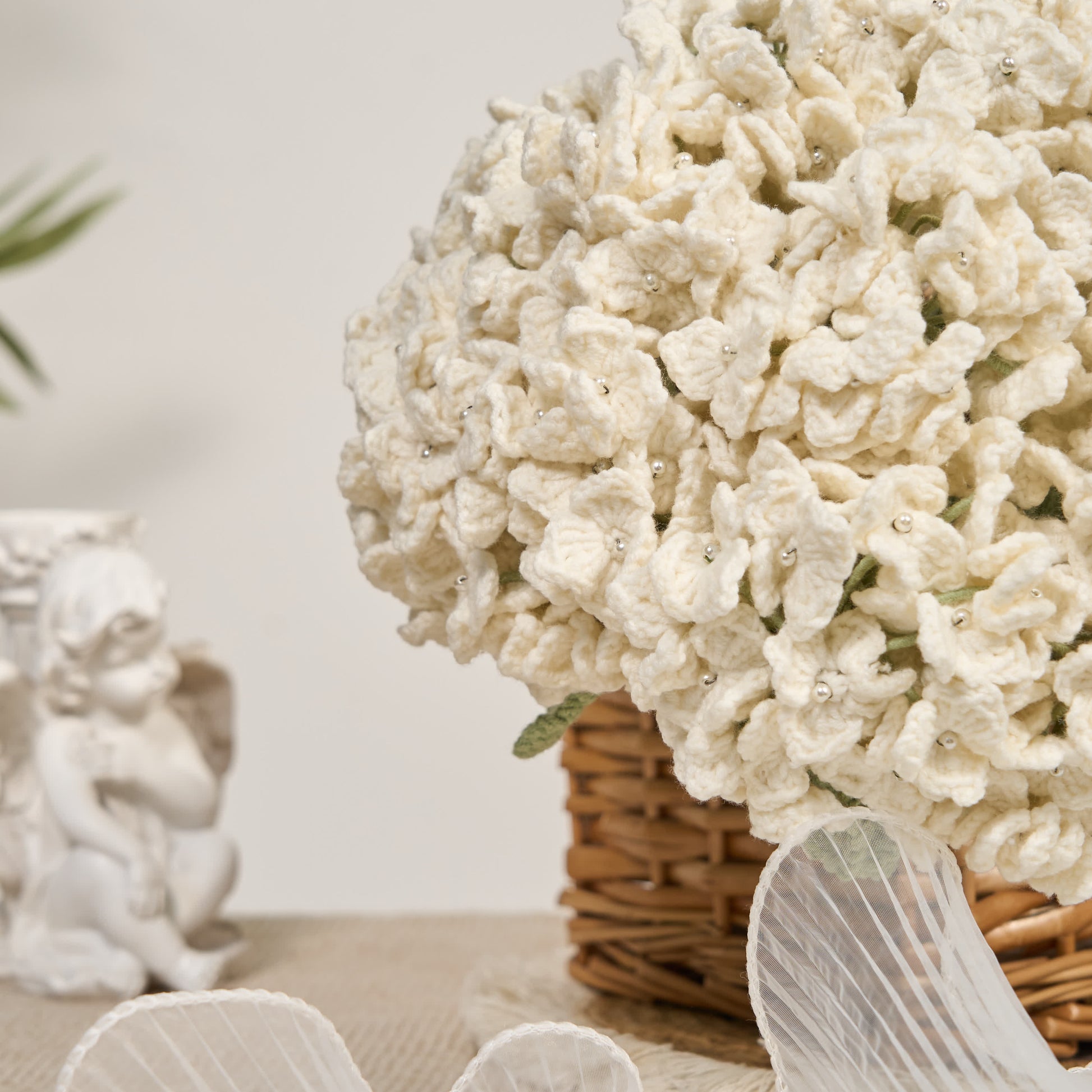 Crochet Hydrangea Bouquet Home Decor Ornament - image 4