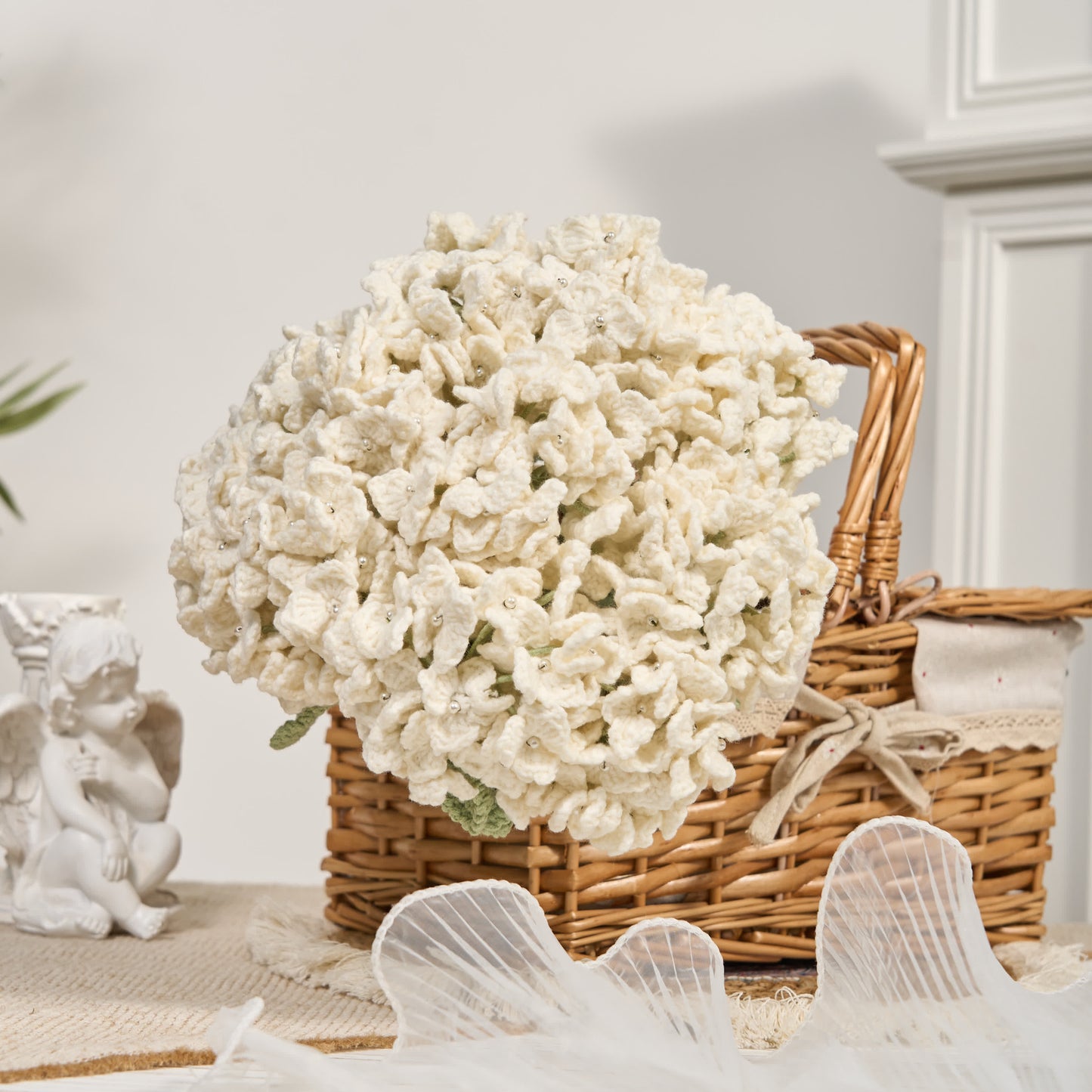 Crochet Hydrangea Bouquet Home Decor Ornament - image 2
