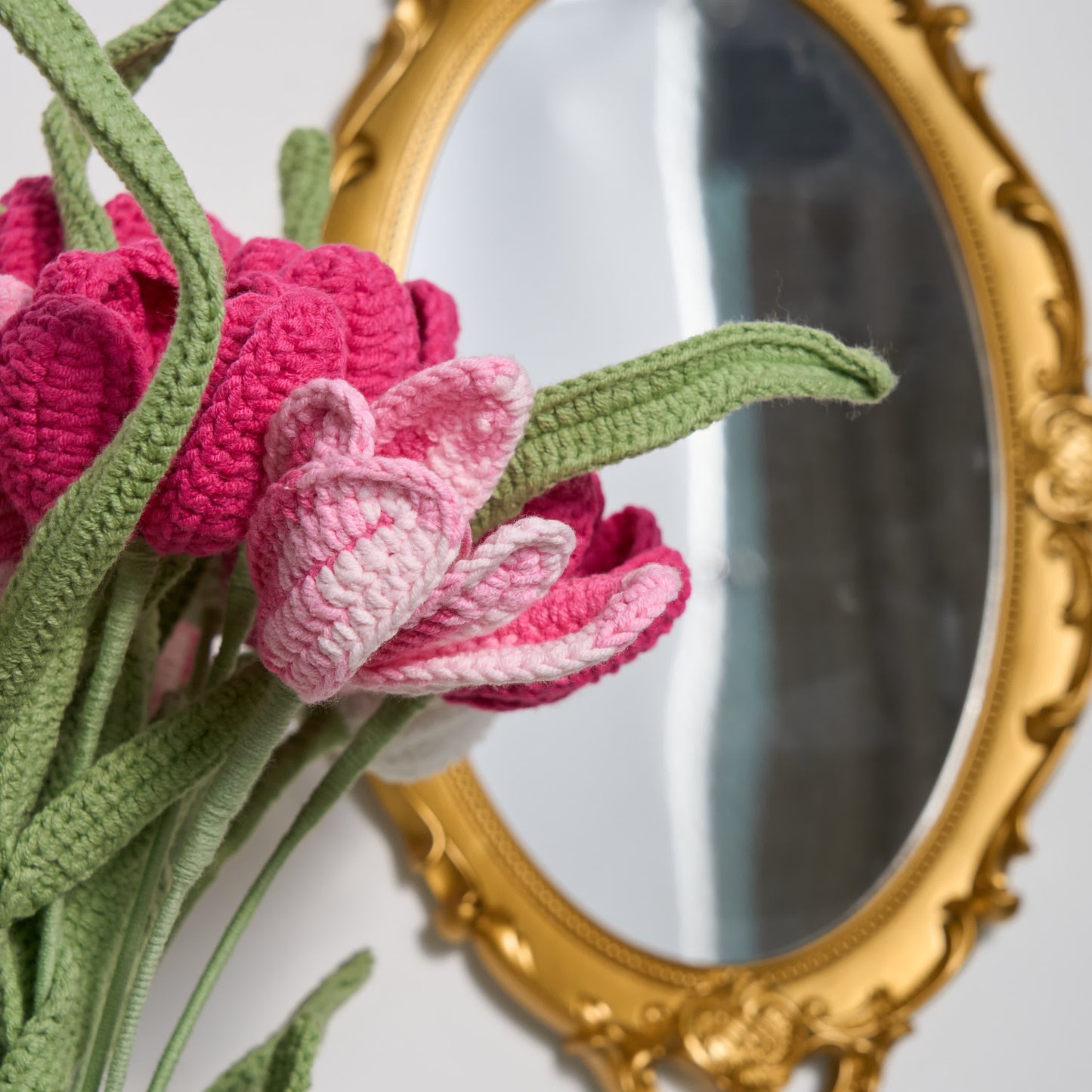 Farmhouse Crochet Tulip Bouquet Vase Set - image 5