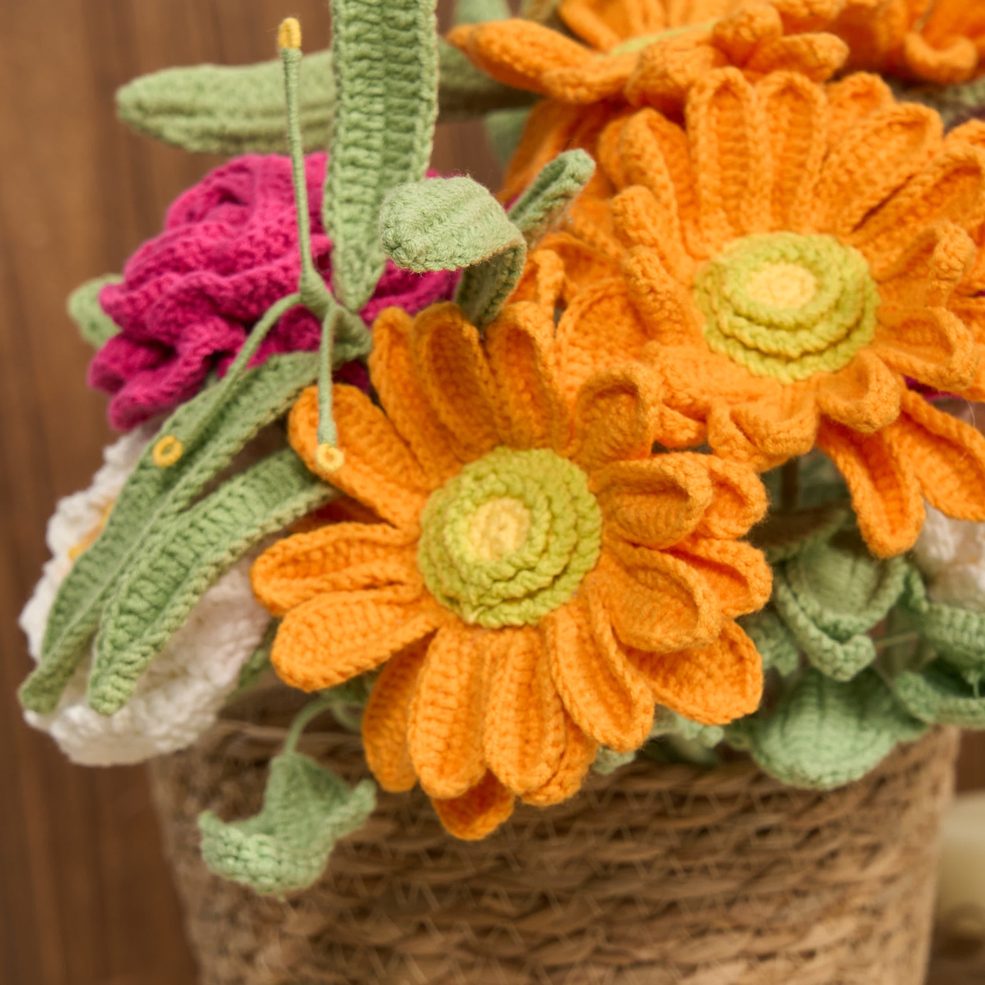 Handmade Knitted Bouquet Home Decoration(12PCS) - image 8