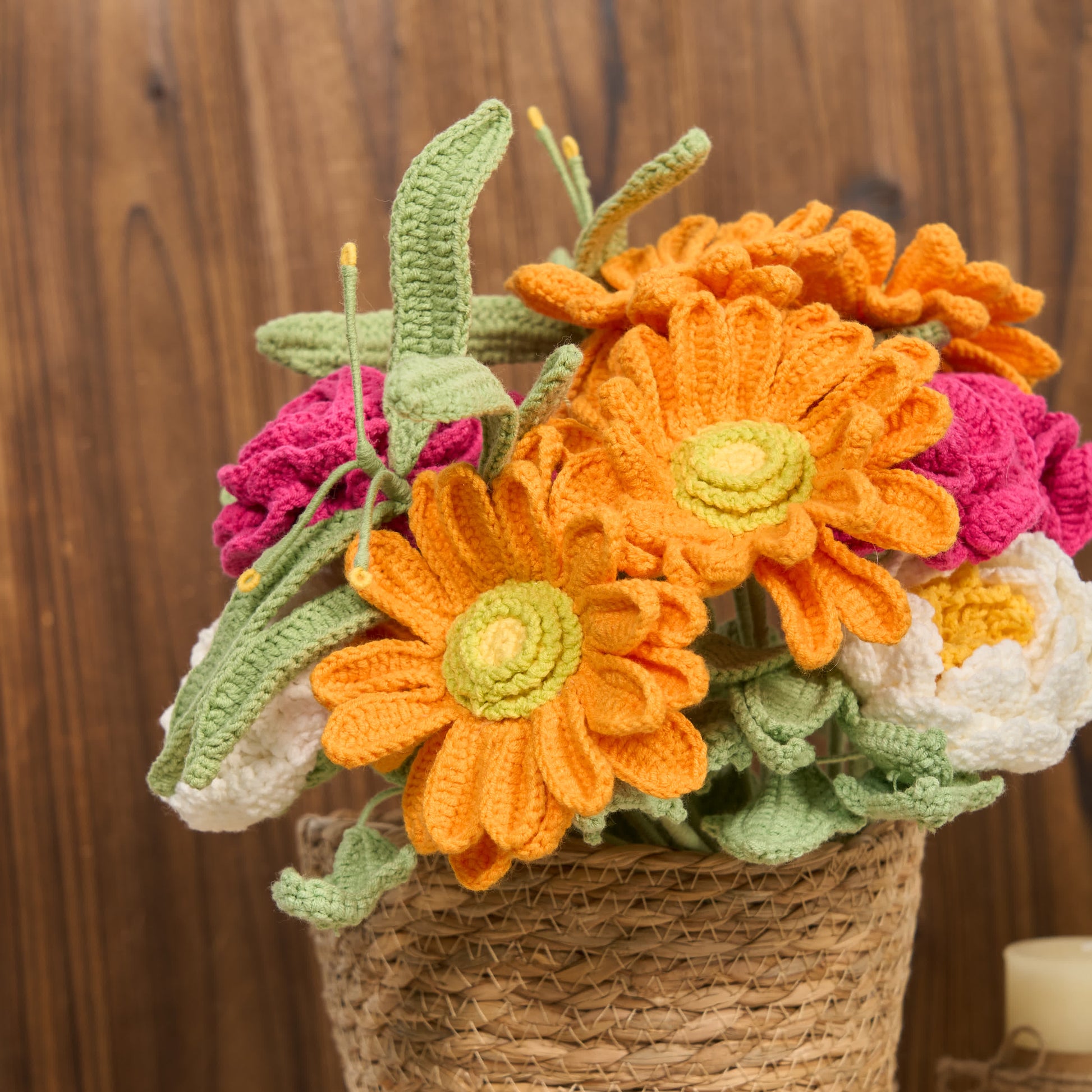 Handmade Knitted Bouquet Home Decoration(12PCS) - image 6