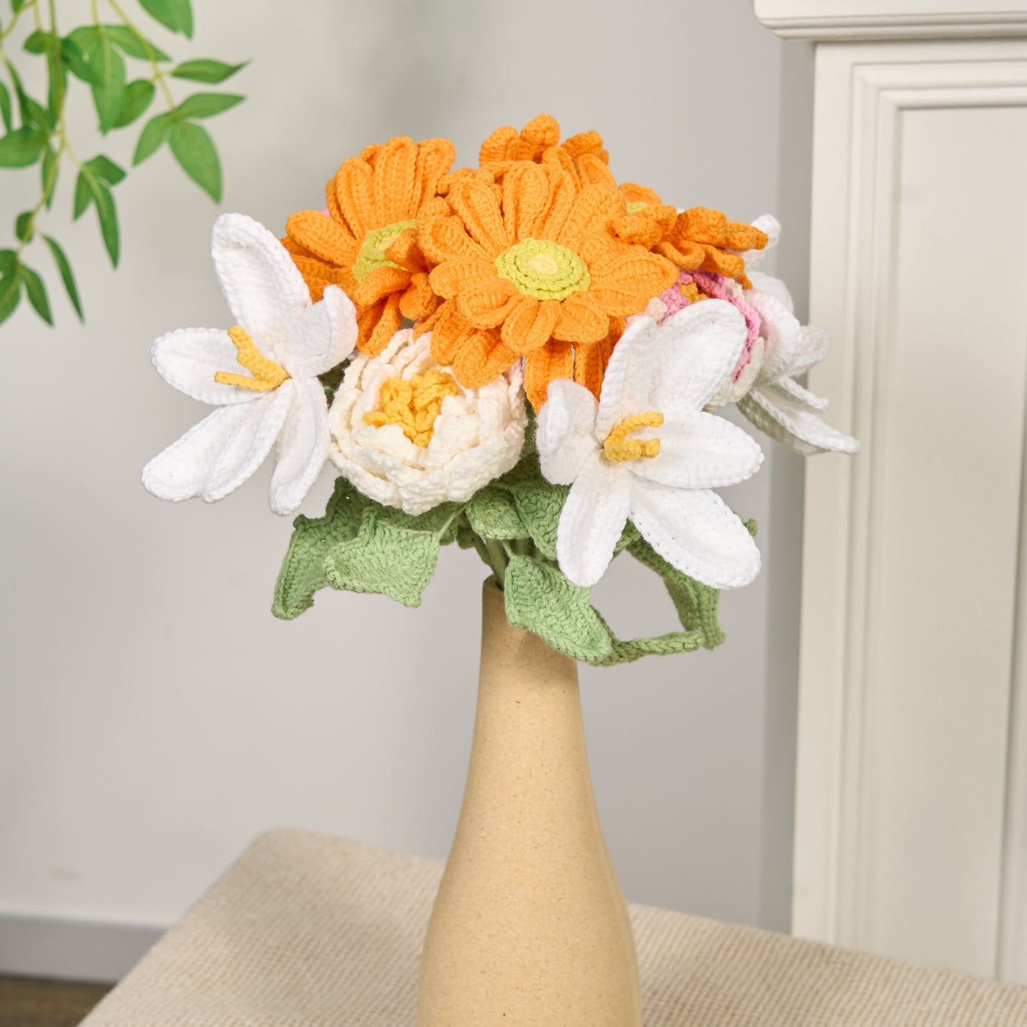 Handmade Crochet Flowers Ornament(12PCS) - image 5