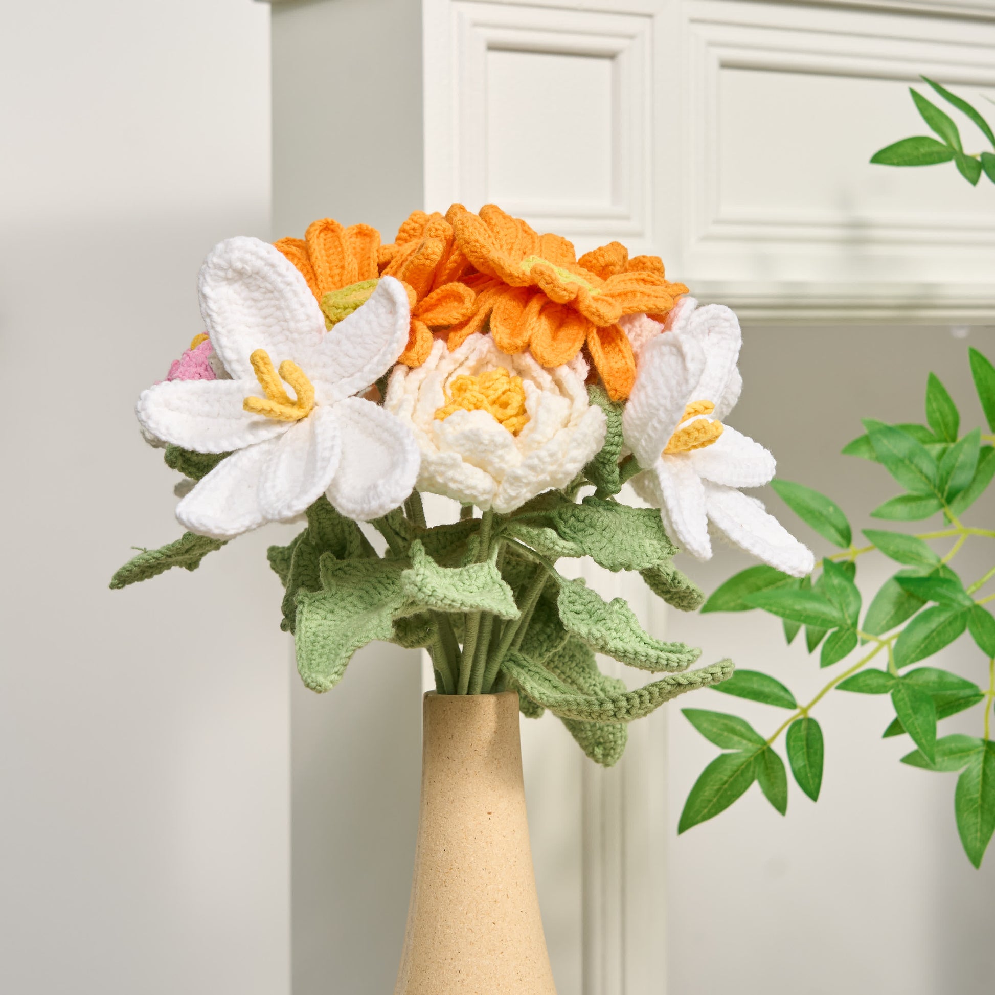 Handmade Crochet Flowers Ornament(12PCS) - image 6