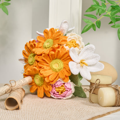 Handmade Crochet Flowers Ornament(12PCS) - 12PCS - 4.53"W x 4.53"L x 16.14"H - image 0