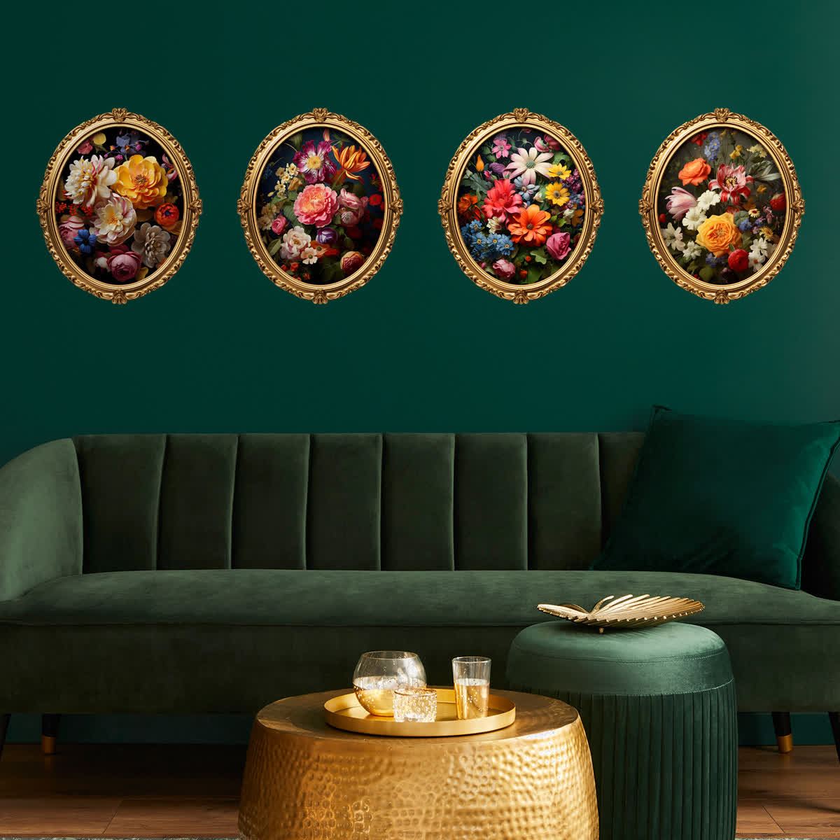 Vintage Flowers Self-Adhesive Wall Stickers - image 1