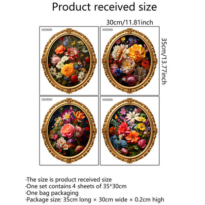 Vintage Flowers Self-Adhesive Wall Stickers - image 5