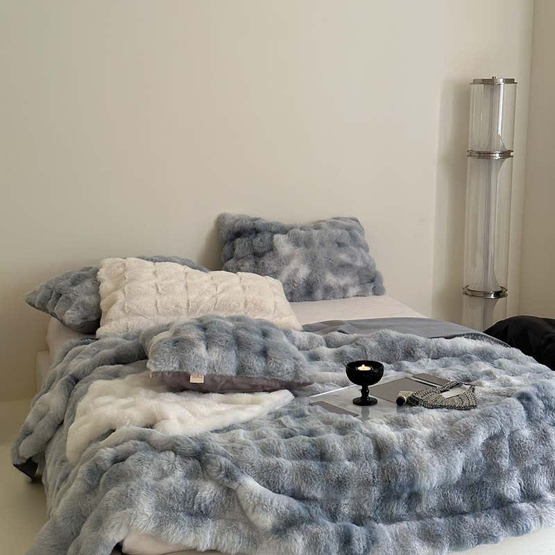 Luxurious Gradient Soft Throw Blanket - Haze Blue - Queen - image 20