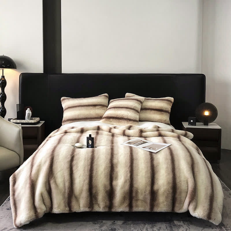 Gradient Striped Luxurious Throw Blanket - image 9
