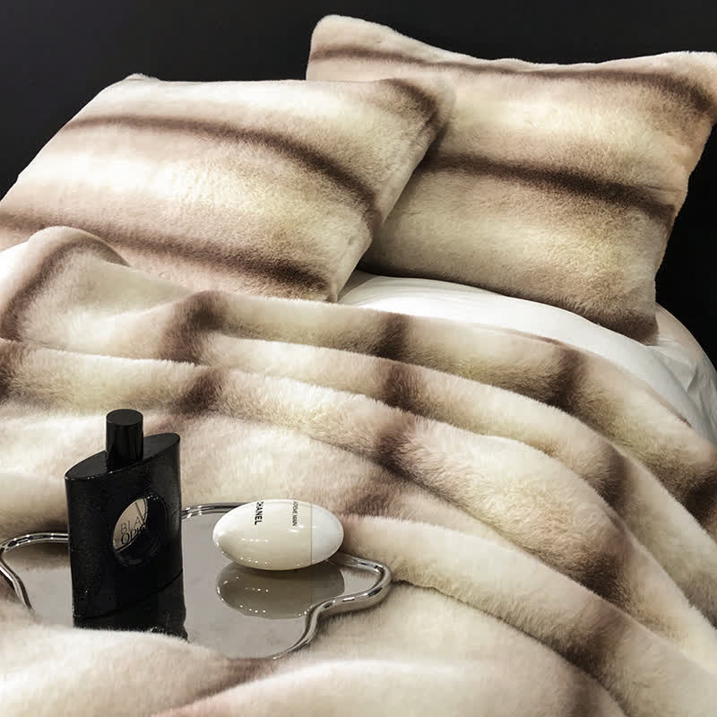 Gradient Striped Luxurious Throw Blanket - image 12