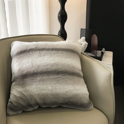 Gradient Striped Luxurious Throw Blanket - Gray - 1pc Pillowcase : 19" x 19" - image 21