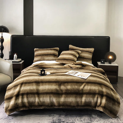 Gradient Striped Luxurious Throw Blanket - image 1