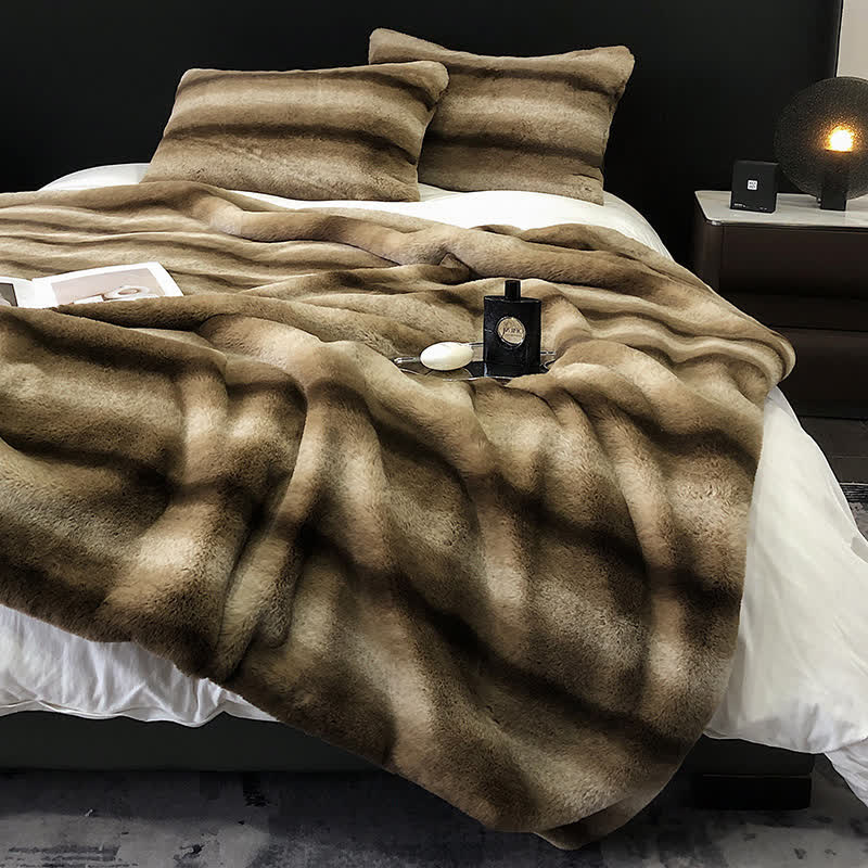 Gradient Striped Luxurious Throw Blanket - image 4