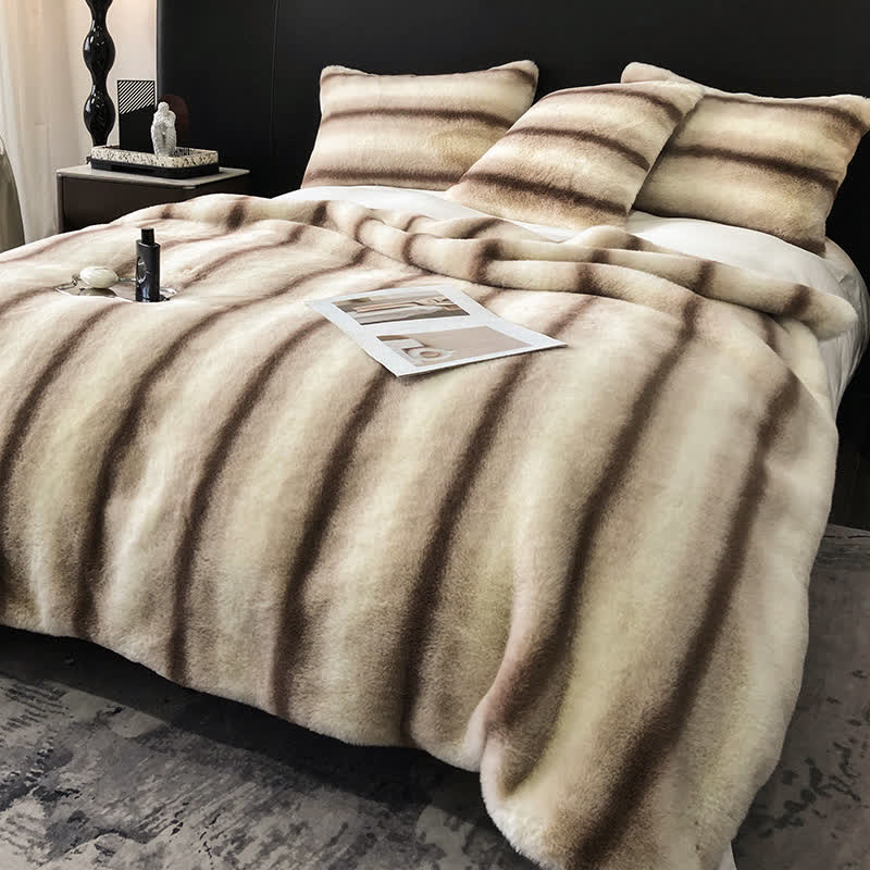 Gradient Striped Luxurious Throw Blanket - image 11