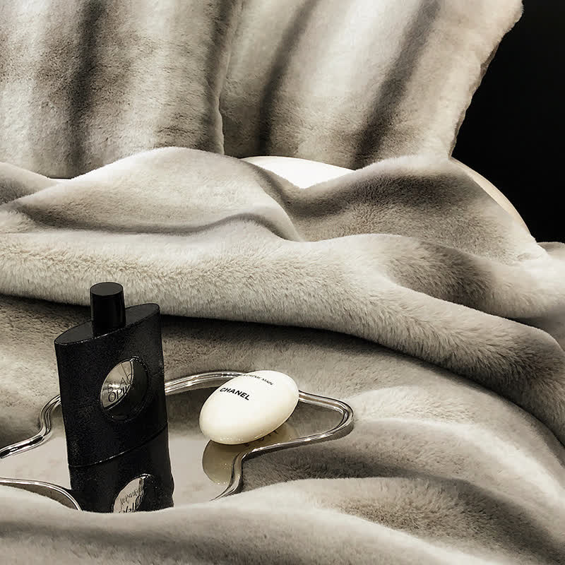 Gradient Striped Luxurious Throw Blanket - image 20