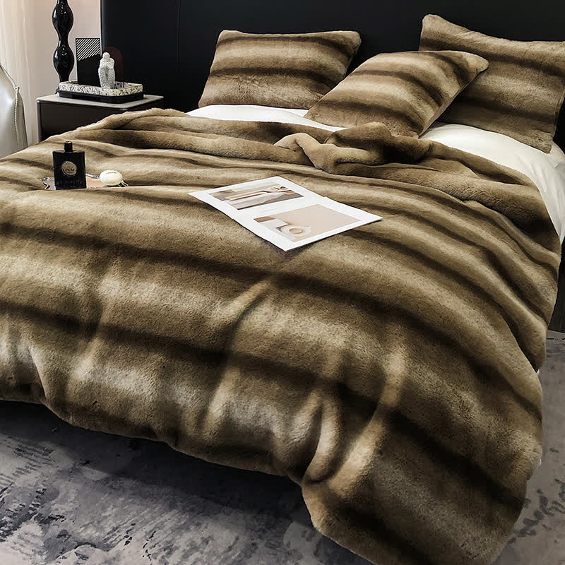 Gradient Striped Luxurious Throw Blanket - image 6