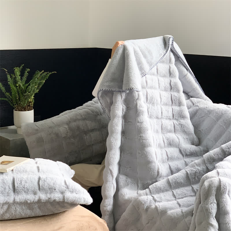 Simple Solid Color Soft Fleece Blanket - image 11