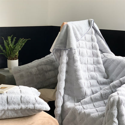 Simple Solid Color Soft Fleece Blanket - image 11