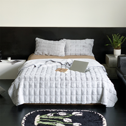 Simple Solid Color Soft Fleece Blanket - image 8