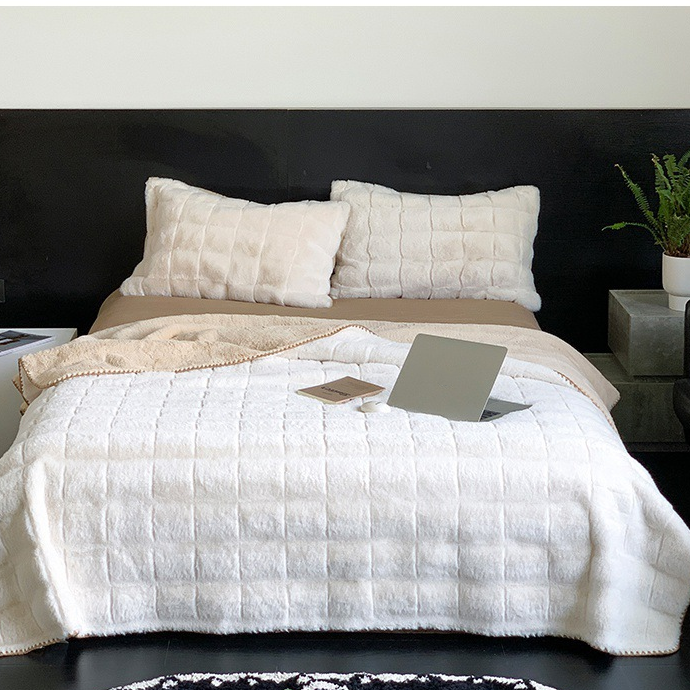 Simple Solid Color Soft Fleece Blanket - image 6