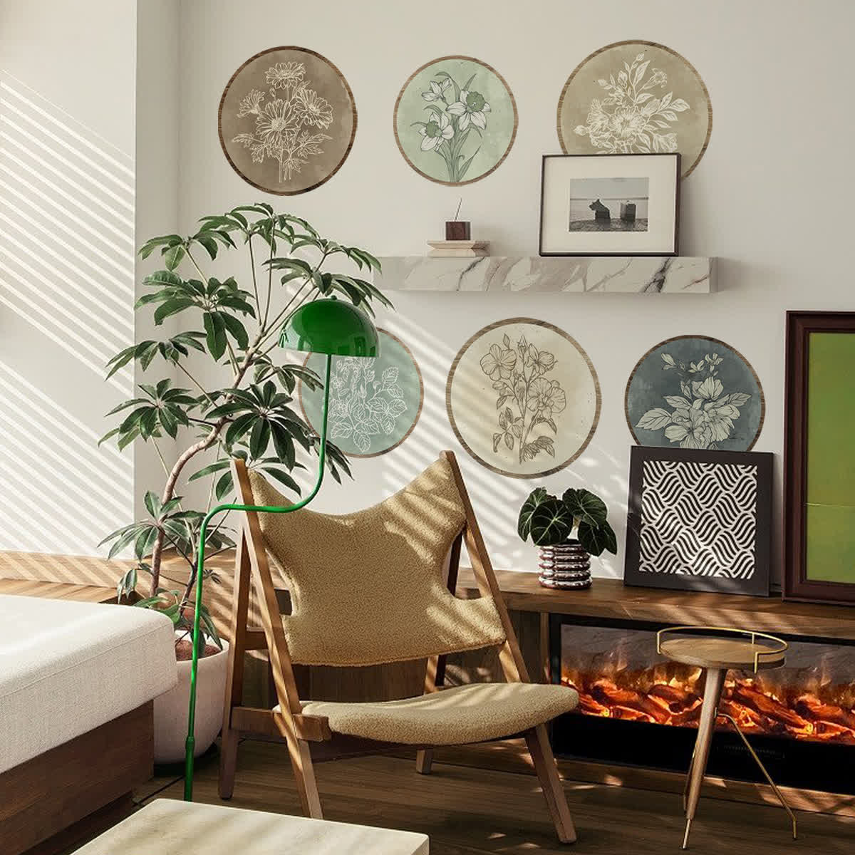 Floral Removable Hidden Adhesive Wall Stickers - image 3