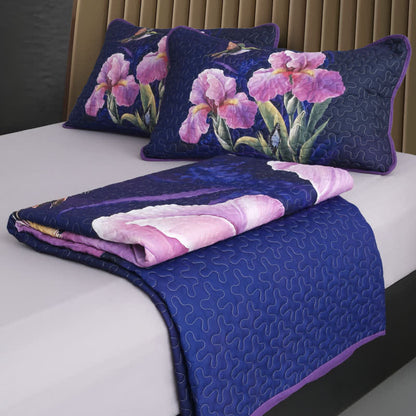 Floral Bird Quilted Soft Bedding Set(3PCS) - image 2