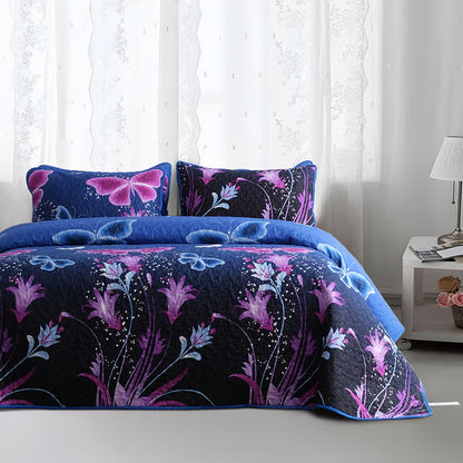 Quilted Pastoral Butterfly Bedding Set(3PCS) - image 1