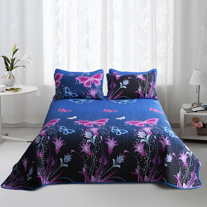 Quilted Pastoral Butterfly Bedding Set(3PCS) - King - image 0