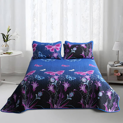 Quilted Pastoral Butterfly Bedding Set(3PCS) - King - image 0