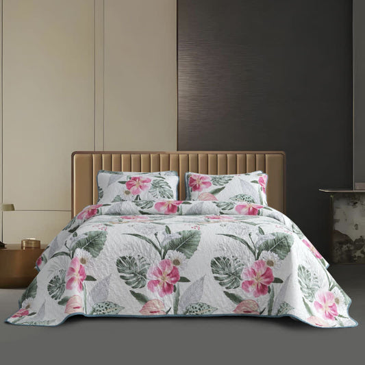 Blooming Floral Quilted Bedding Set(3PCS) - King - image 0