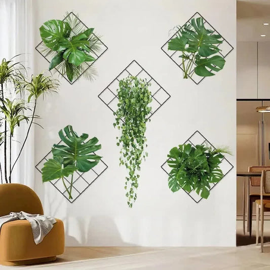Potted 3D Botanical Home Decor Wall Stickers - A - 4PCS - 11.8" x 35.4" - image 0