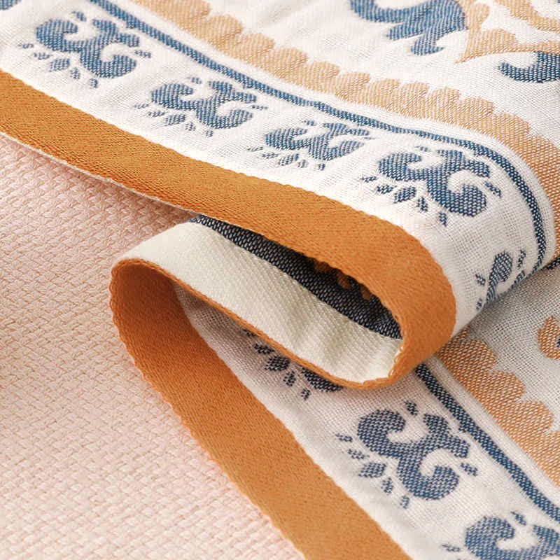 Ownkoti Flower Print Jacquard Cotton Bath Towel - image 2