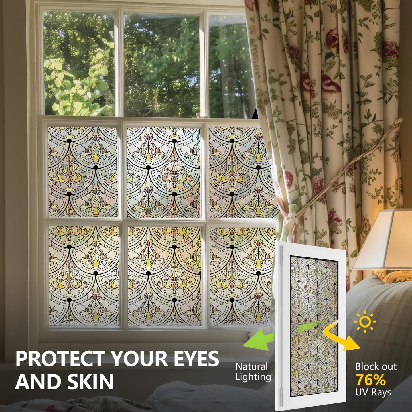 Vintage Static Window Privacy Film - image 6