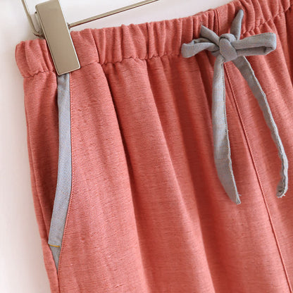 Colorblock Double Layer Cotton Gauze Pajama Set - image 11