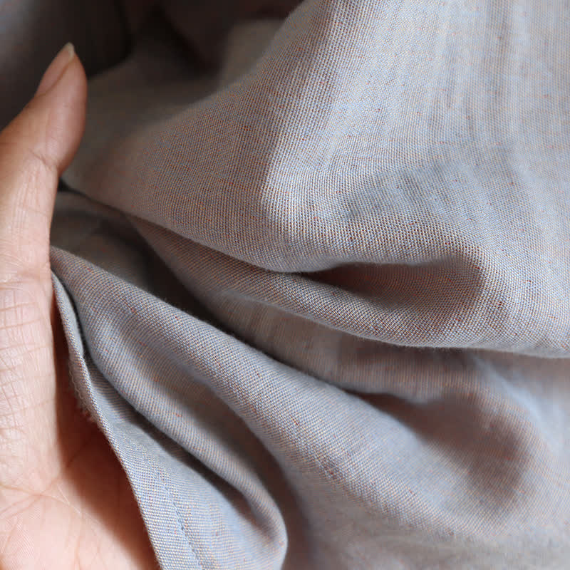 Colorblock Double Layer Cotton Gauze Pajama Set - image 16