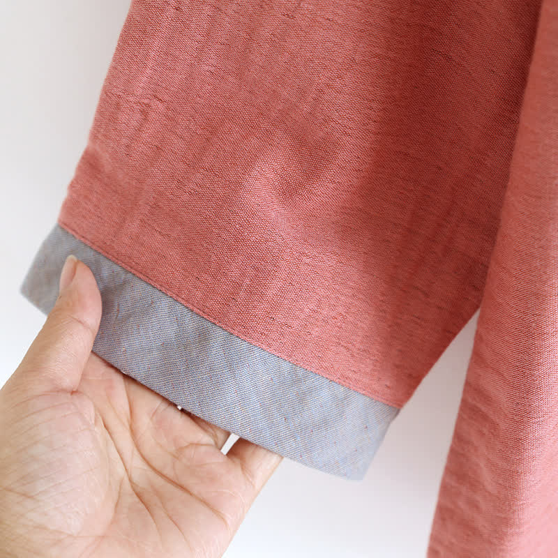 Colorblock Double Layer Cotton Gauze Pajama Set - image 8